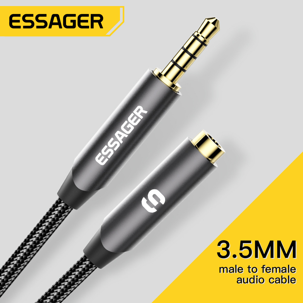 ESSAGER Headphone Extension Ca - Earphone Splitter Jack avaliação e preço