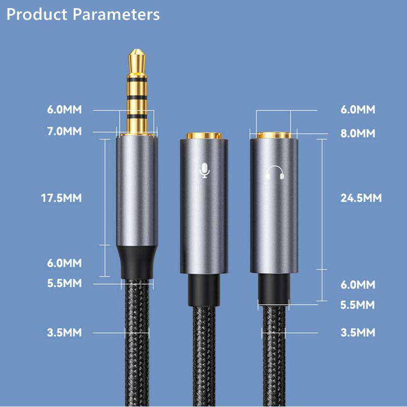 3.5mm Jack Aux Audio Cable Mal - Earphone Splitter Jack avaliação e preço