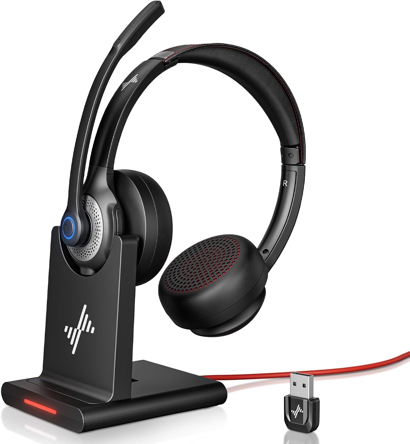 Bluetooth 5.2 Headset with Mic - Bluetooth Headset On Ear avaliação e preço