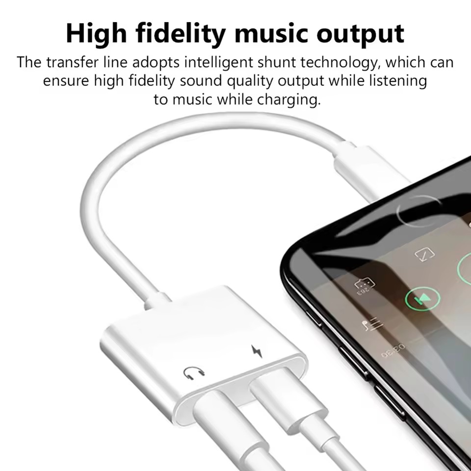 2 in 1 iOS to 3.5mm Jack Audio - Earphone Splitter Jack avaliação e preço